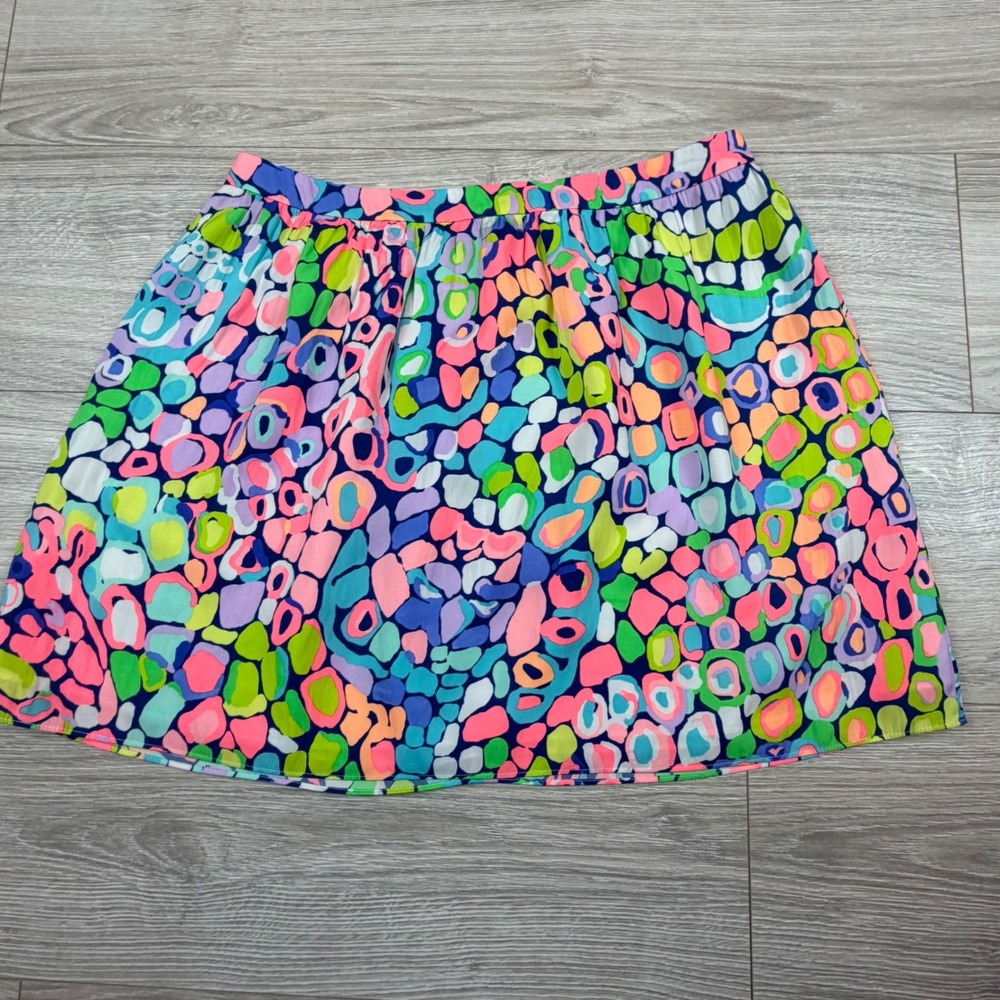 Lilly Pulitzer Brinley Mini Skirt Gypsy Jungle Mosaic Print Multi Color‎ Size 6